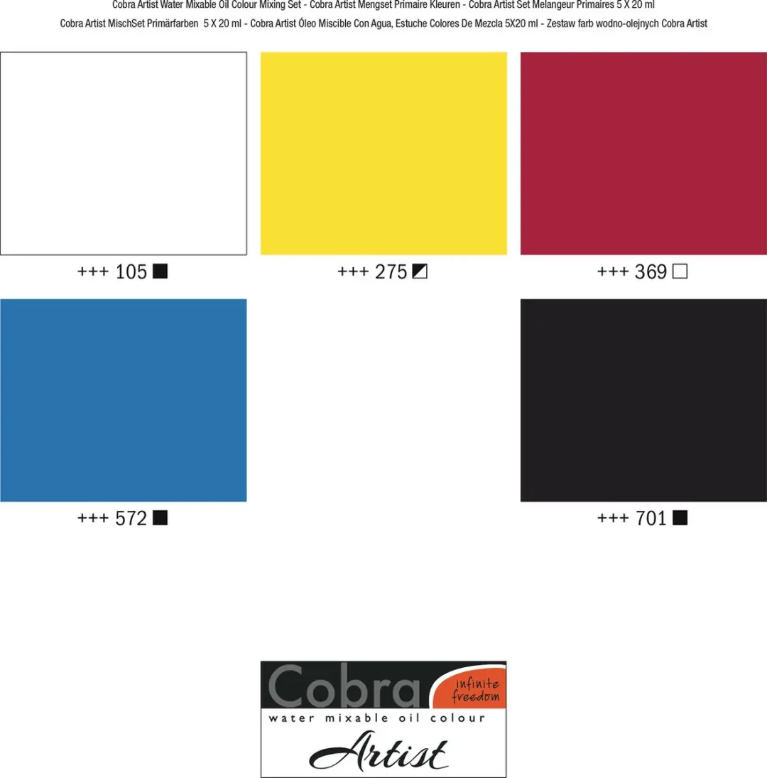 Cobra Artist Olieverf Kleurenmengset 5x20ml - Assorti