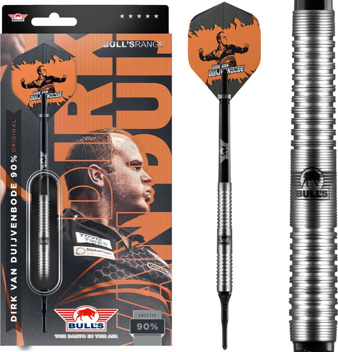 Bull's Dirk van Duijvenbode 90% Softtip Dartpijlen 18g - 3 Stuks