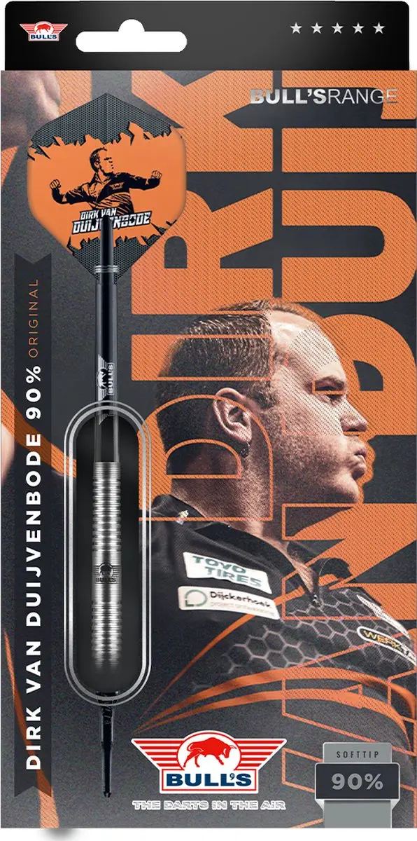 Bull's Dirk van Duijvenbode 90% Softtip Dartpijlen 18g - 3 Stuks