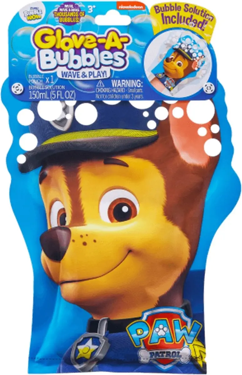 ZURU Paw Patrol Chase Bellenblaas Handschoen - Blauw