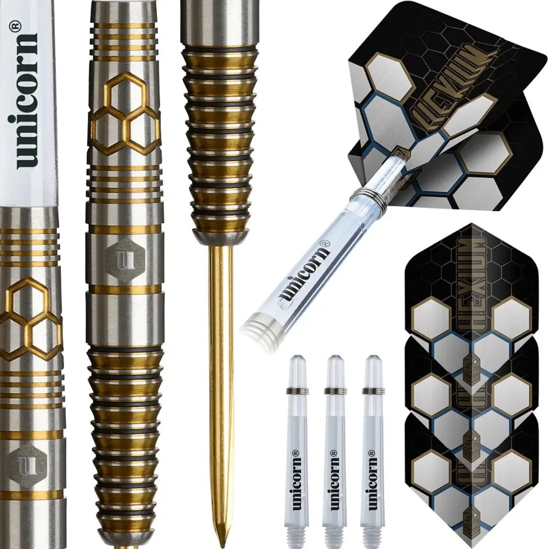 Unicorn Hexium 3 Gold Dartpijlen - 3 Stuks