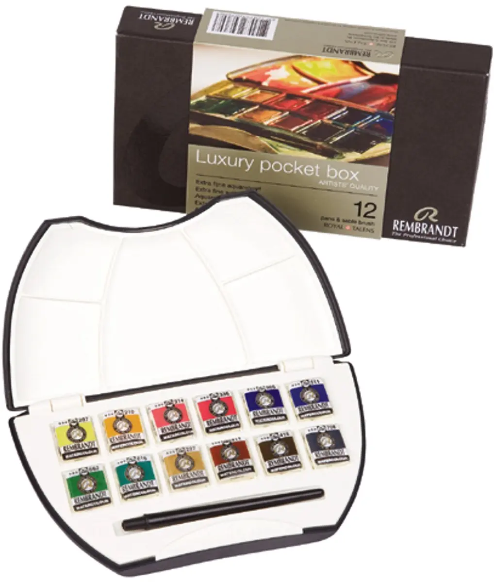 Rembrandt Aquarel Pocketbox 05HP8612 - 12 Kleuren 120ml