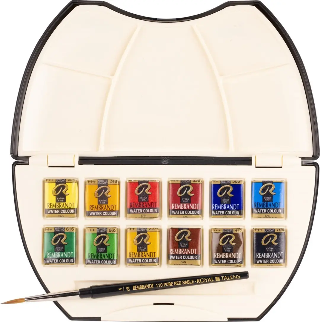 Rembrandt Aquarel Pocketbox 05HP8612 - 12 Kleuren 120ml