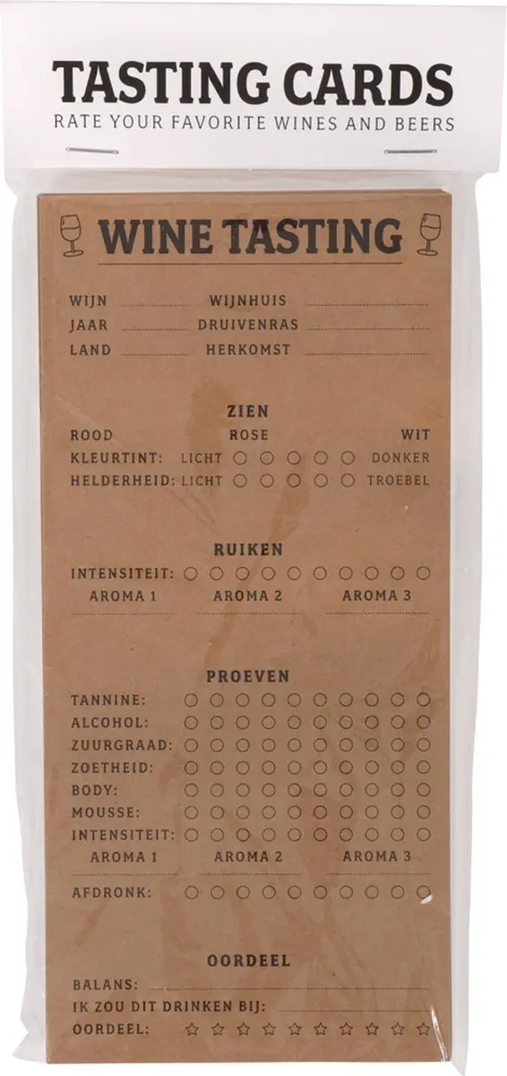 Senza Wijn en Bier Proefkaarten 13005 - 28 Spelers