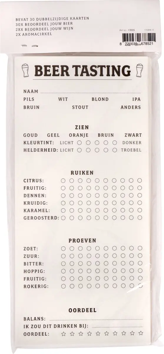 Senza Wijn en Bier Proefkaarten 13005 - 28 Spelers