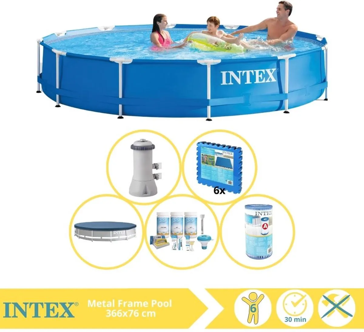 Intex Metal Frame Zwembad 366x76cm