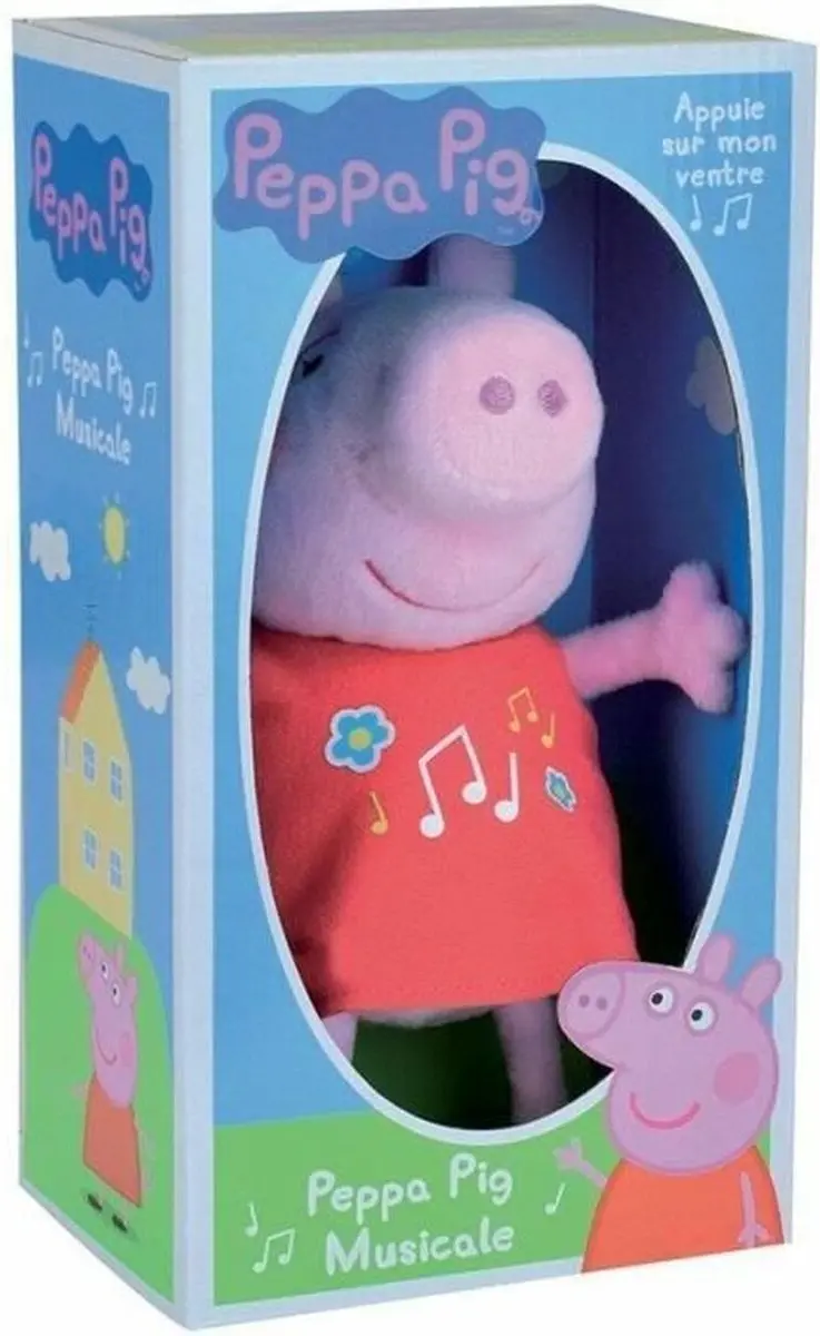 Peppa Pig Muzikale Knuffel 17cm - Roze