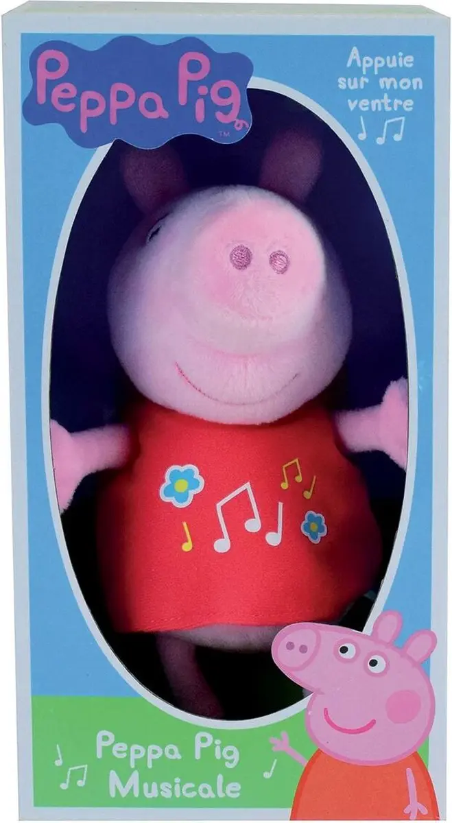Peppa Pig Muzikale Knuffel 17cm - Roze