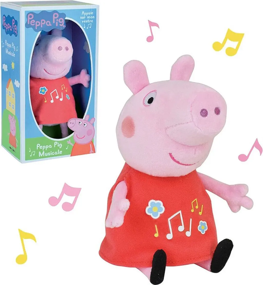 Peppa Pig Muzikale Knuffel 17cm - Roze