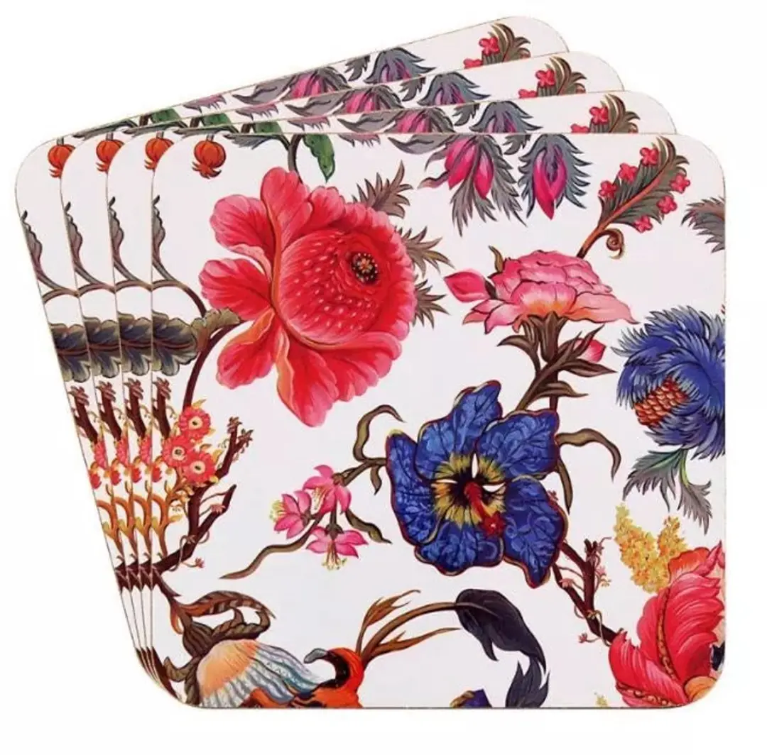 Leonardo Lesser & Pavey Anthina Onderzetters - 4 Stuks - Multicolor