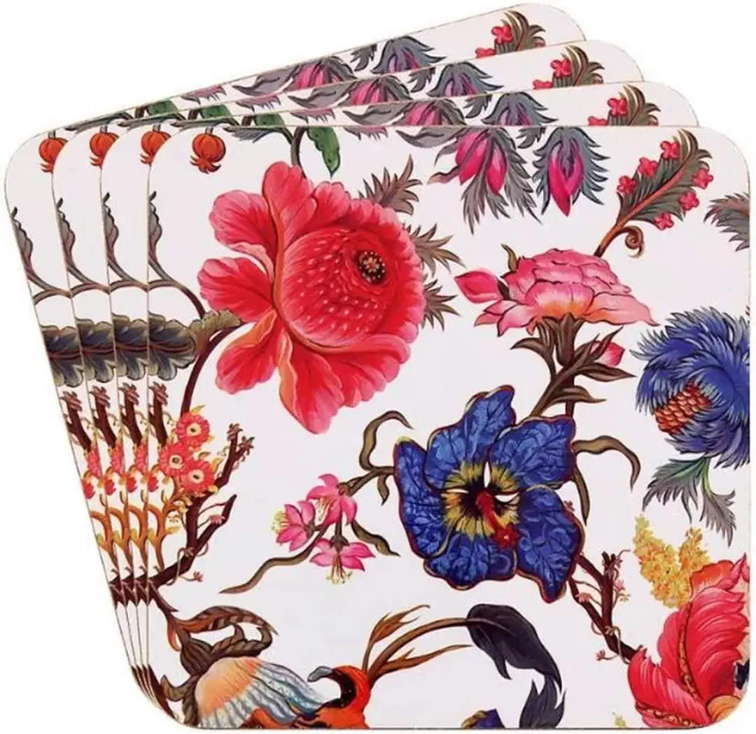 Leonardo Lesser & Pavey Anthina Onderzetters - 4 Stuks - Multicolor