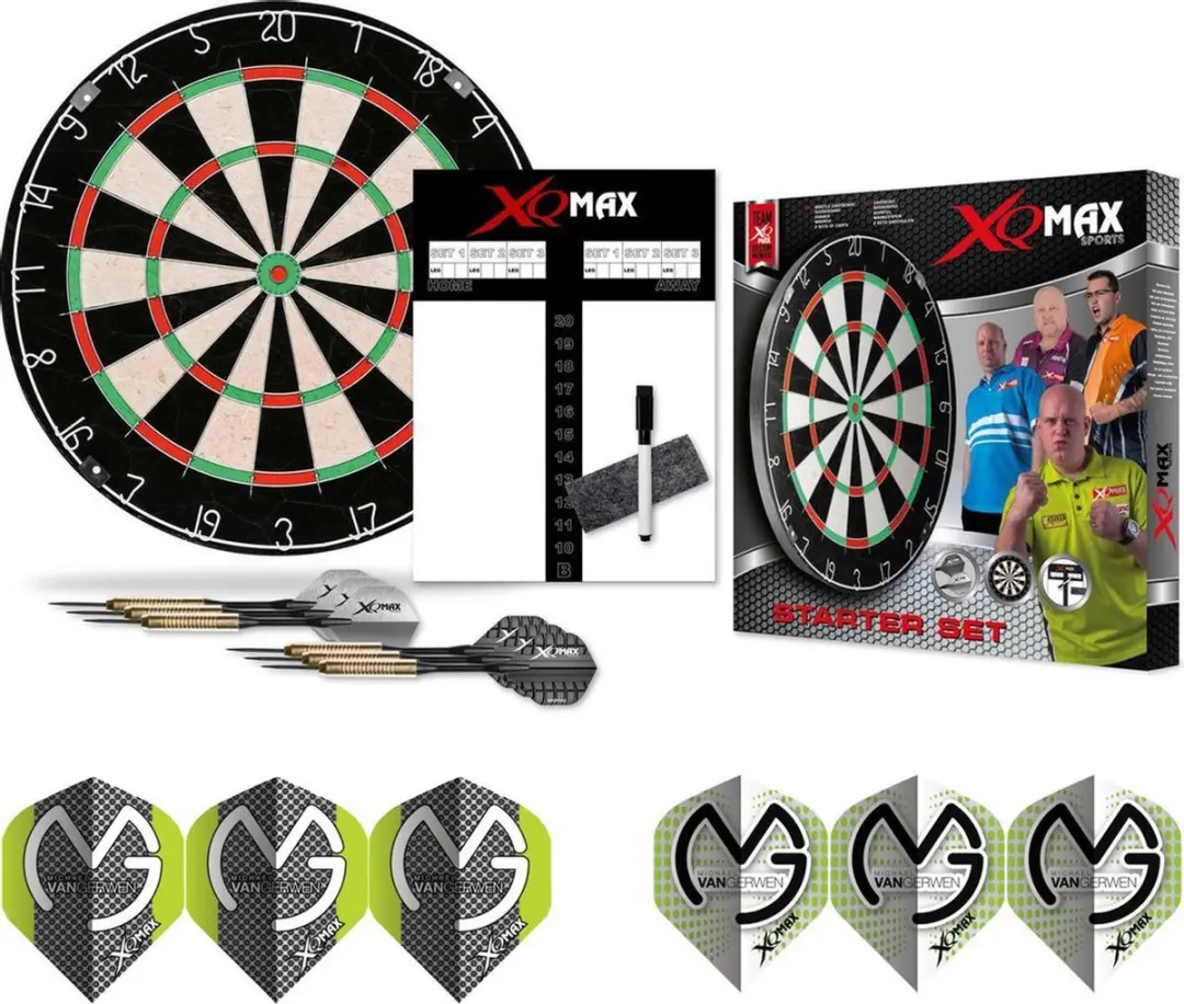 XQMax Michael van Gerwen Dartset QD7000060 - 45cm Bord & 2 Sets Pijlen