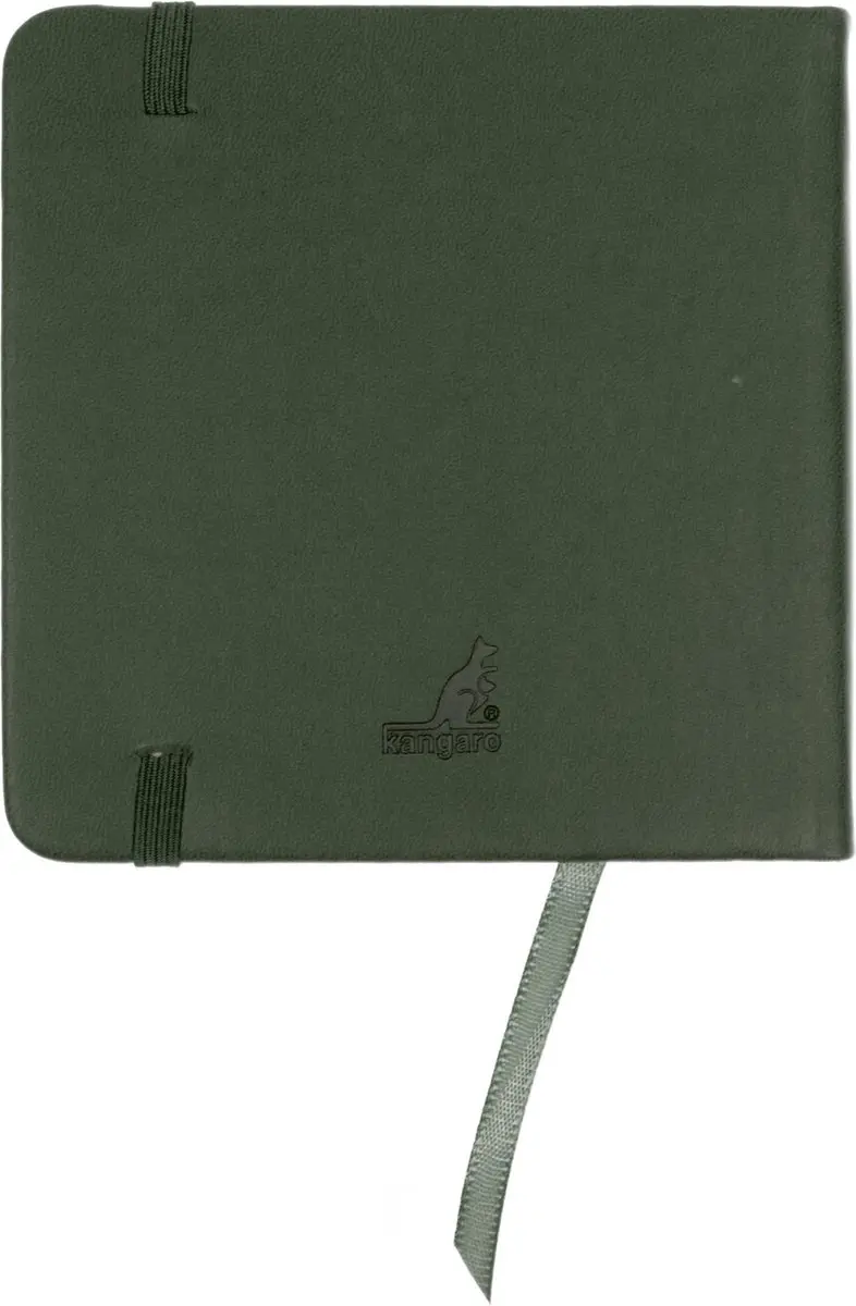Kangaro Schetsboek Forest Green 12x12cm - PU-hardcover met elastiek - afbeelding 6 van 6