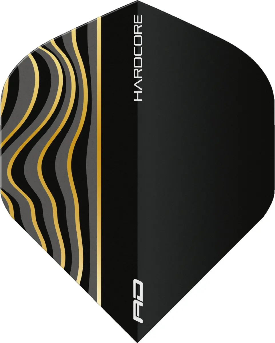 Red Dragon Hardcore Radical Black Wave Dart Flights - 3 Stuks