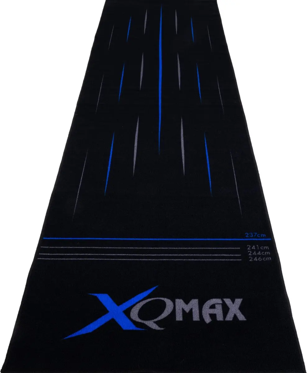 XQMax Carpet Dartmat QD2400110 - 285x80cm - Zwart/Blauw