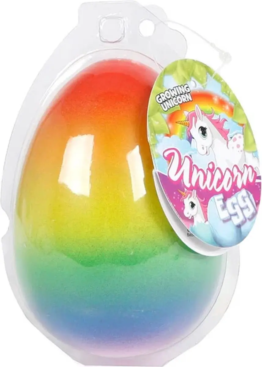 Unicorn Groei-ei Rainbow Meisjes 11cm - Multicolor