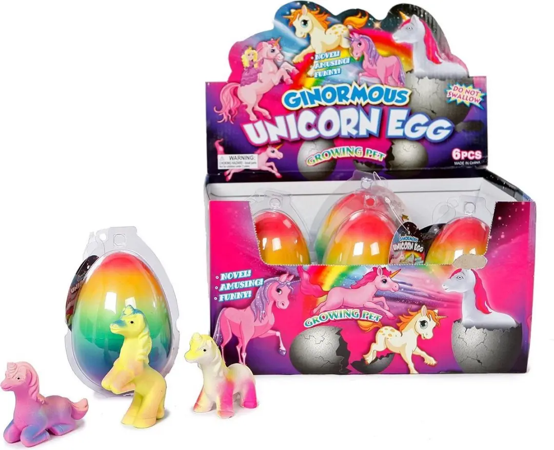 Unicorn Groei-ei Rainbow Meisjes 11cm - Multicolor