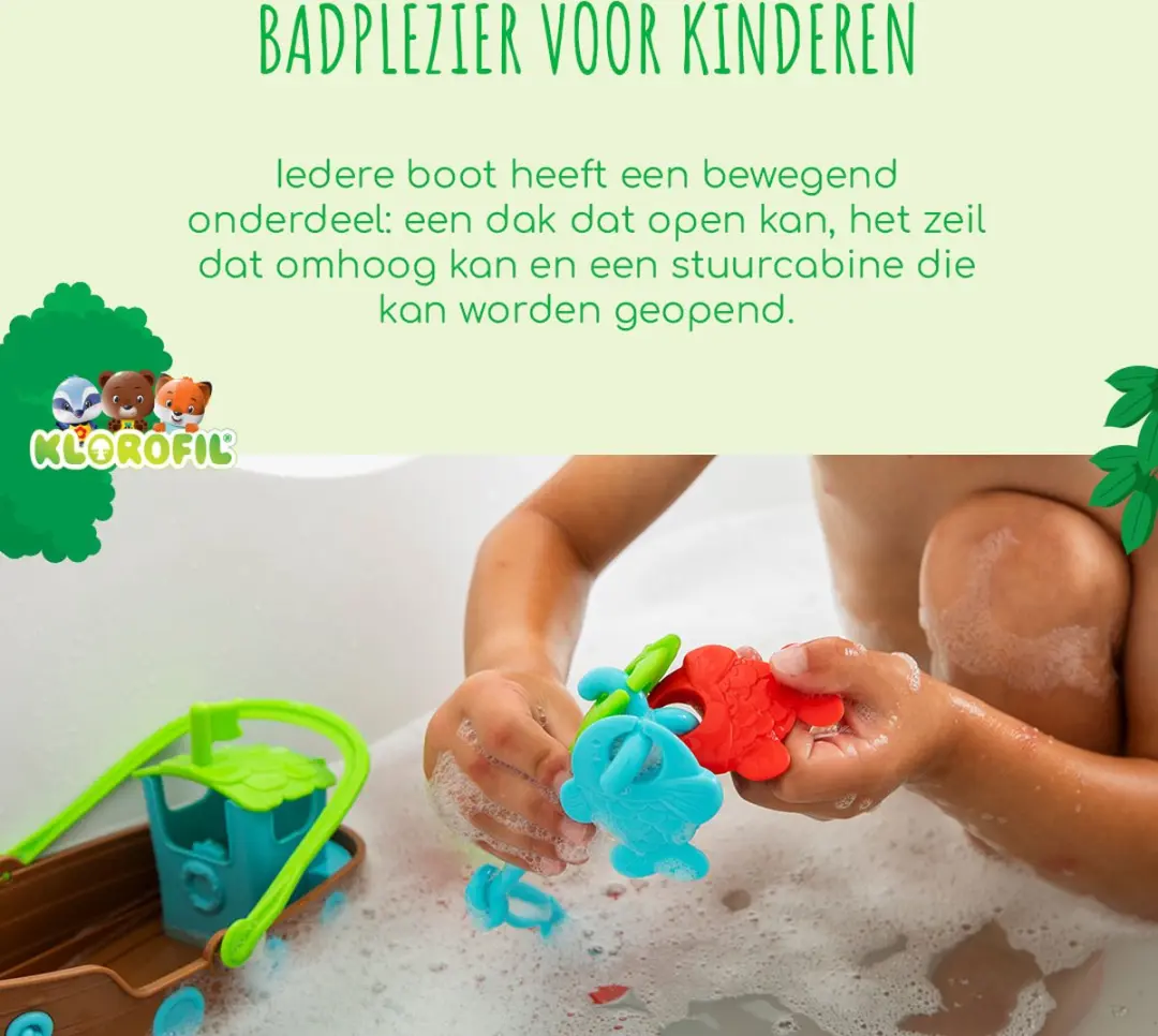 Klorofil Badspeelgoed De Stapelboot 700502 - Meerkleurig
