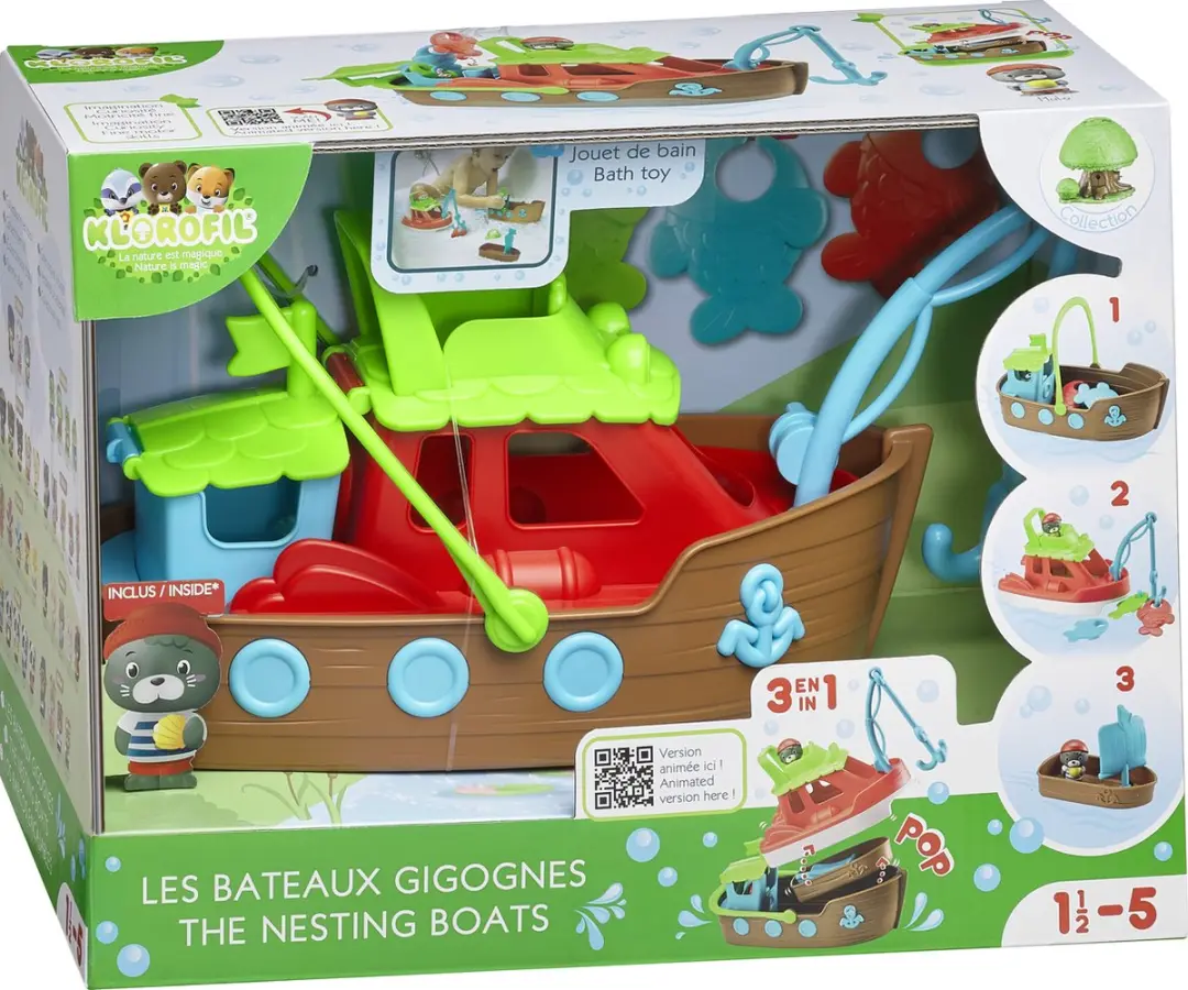 Klorofil Badspeelgoed De Stapelboot 700502 - Meerkleurig - afbeelding 6 van 6
