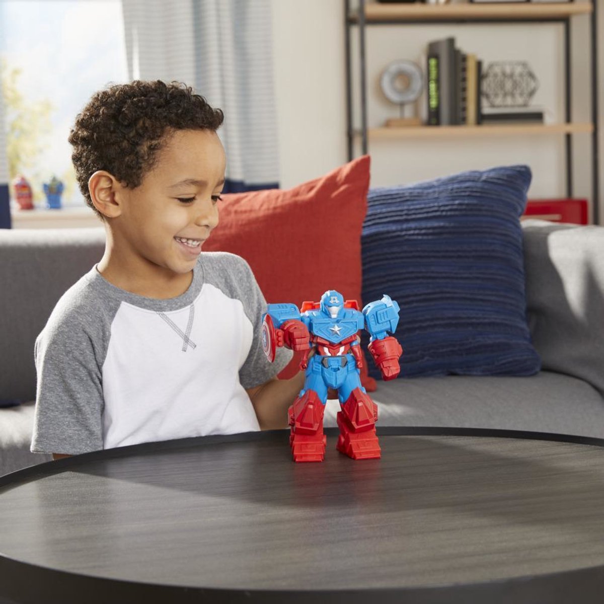 Hasbro Avengers Mech Strike Captain America, 4 jaar, Blauw, Rood, 2 stuk(s)