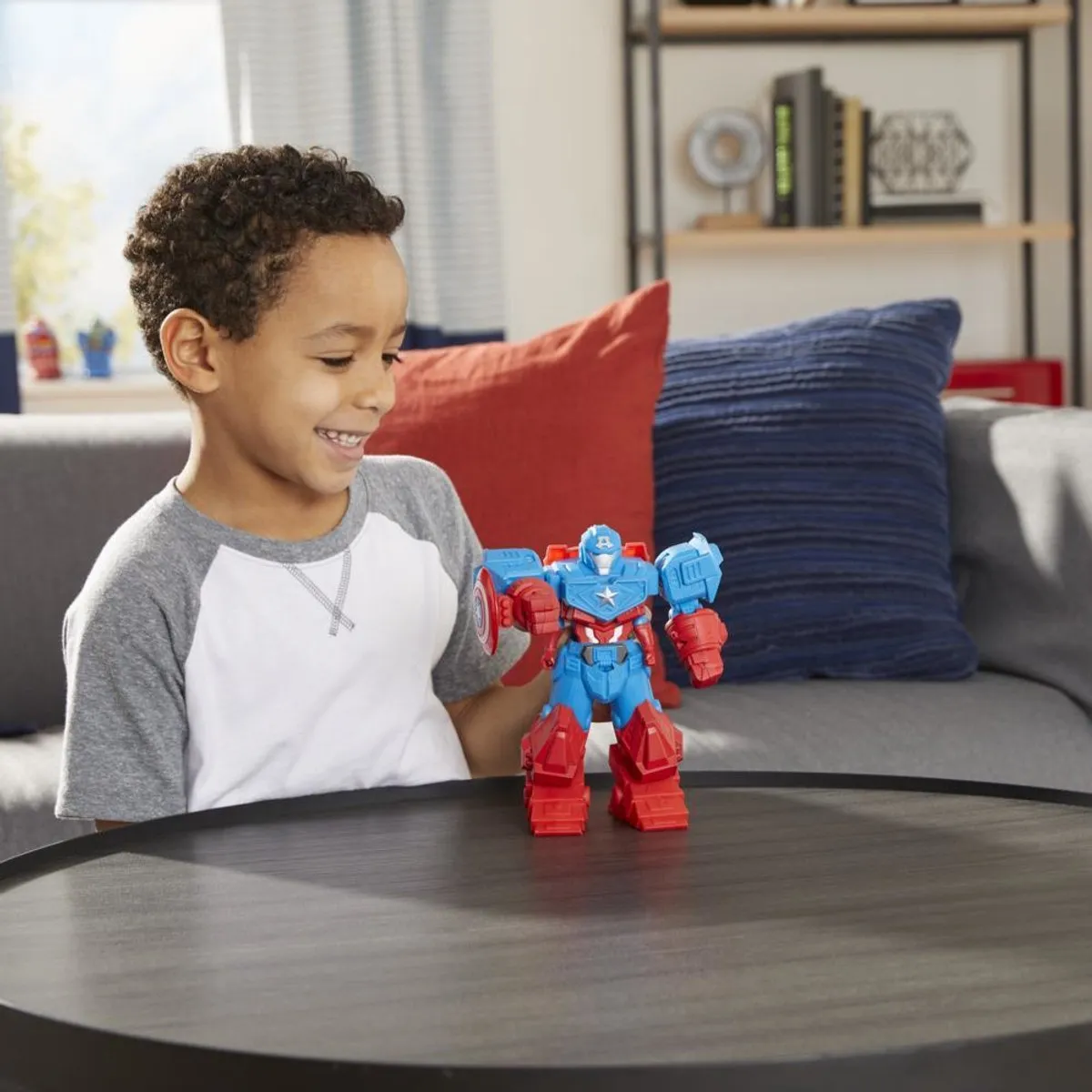 Hasbro Avengers Mech Strike Captain America Speelgoed - Blauw/Rood