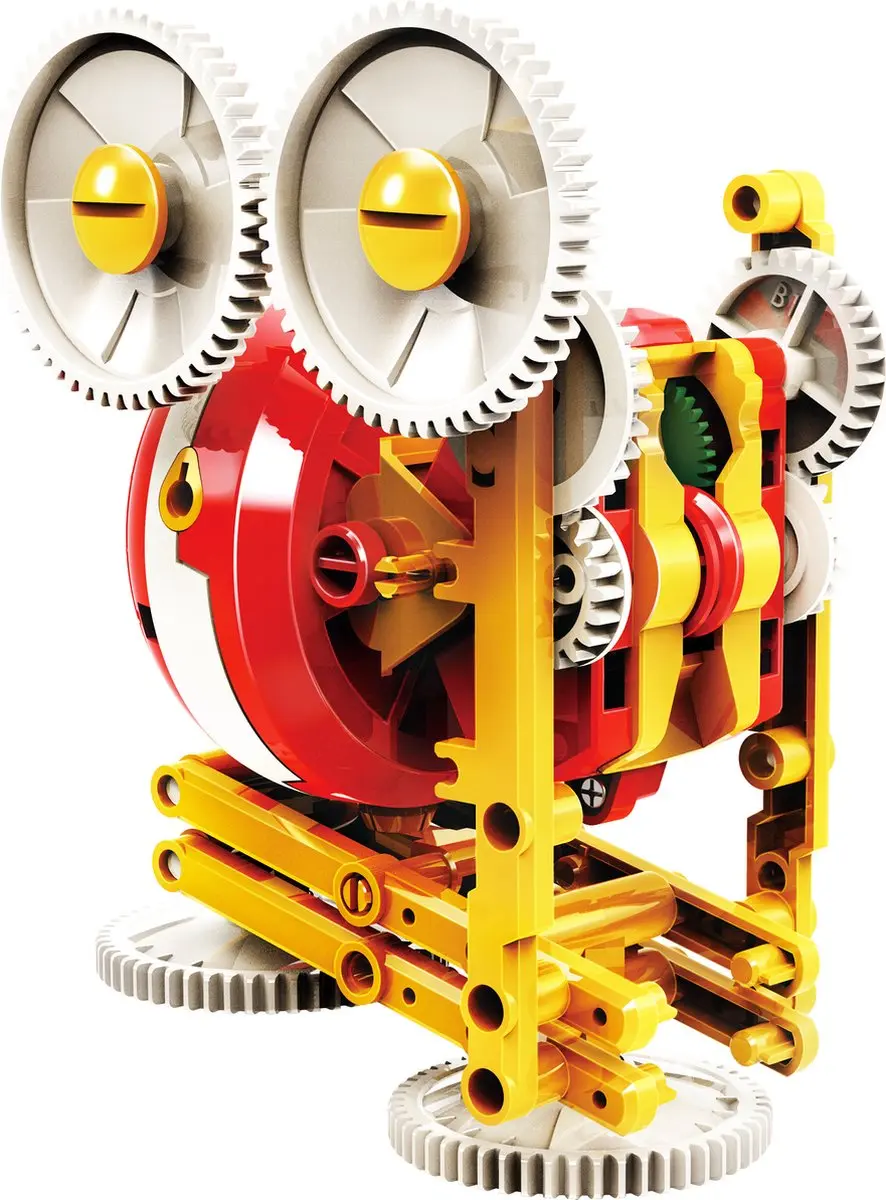 Powerplus Gyroscoop STEM Bouwpakket 5-in-1 - Wit/Rood/Geel