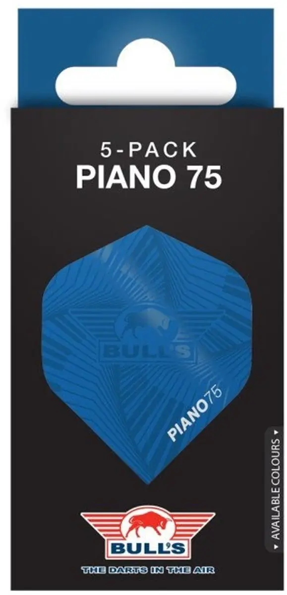 Bull's Flights Piano 75 nr.2 Blue - 15 Stuks