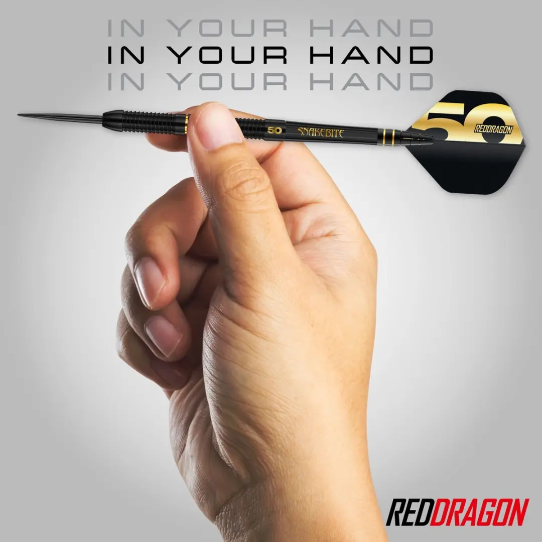 Red Dragon Peter Wright 50 Years Anniversary 90% Darts - 3 Stuks - Goud/Zwart