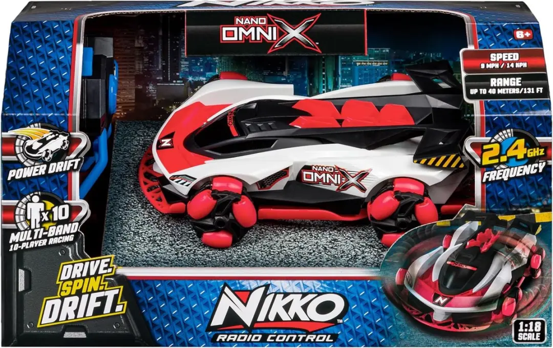 NIKKO Nano Omni X RC Auto 10201 - Rood - 7x AA