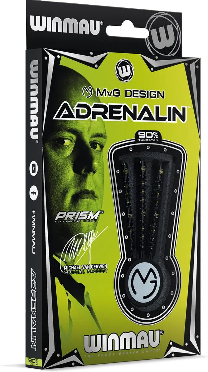 Winmau Michael van Gerwen Adrenalin 90% Dartpijlen - 3 Stuks