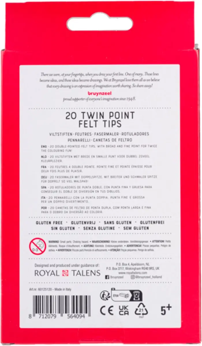 BRUYNZEEL Twin Point Stiften - 20 Stuks - Assorti