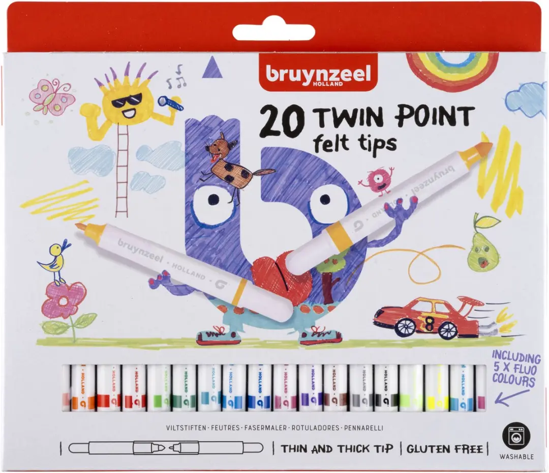 BRUYNZEEL Twin Point Stiften - 20 Stuks - Assorti