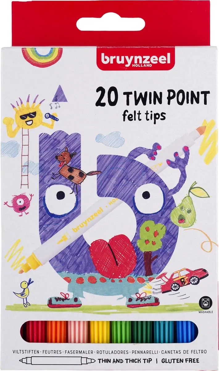BRUYNZEEL Twin Point Stiften - 20 Stuks - Assorti