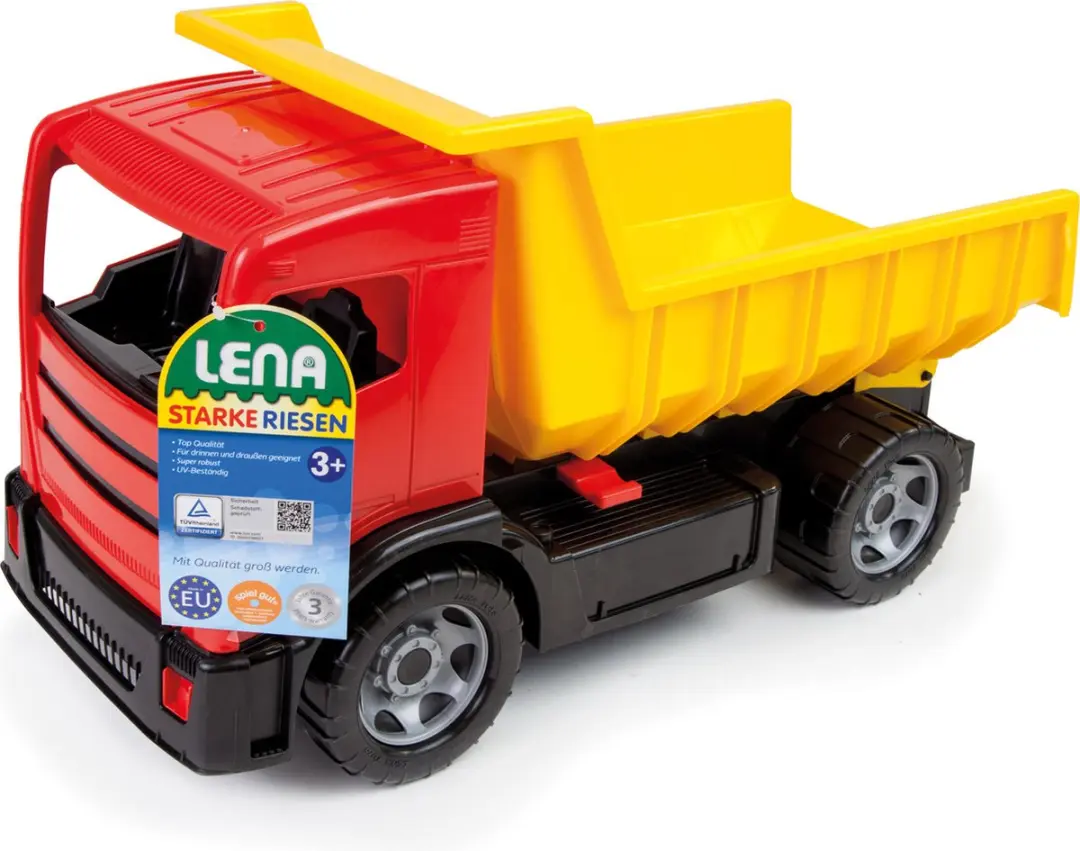 Lena Vrachtwagen met Laadbak 02060 - Rood/Geel