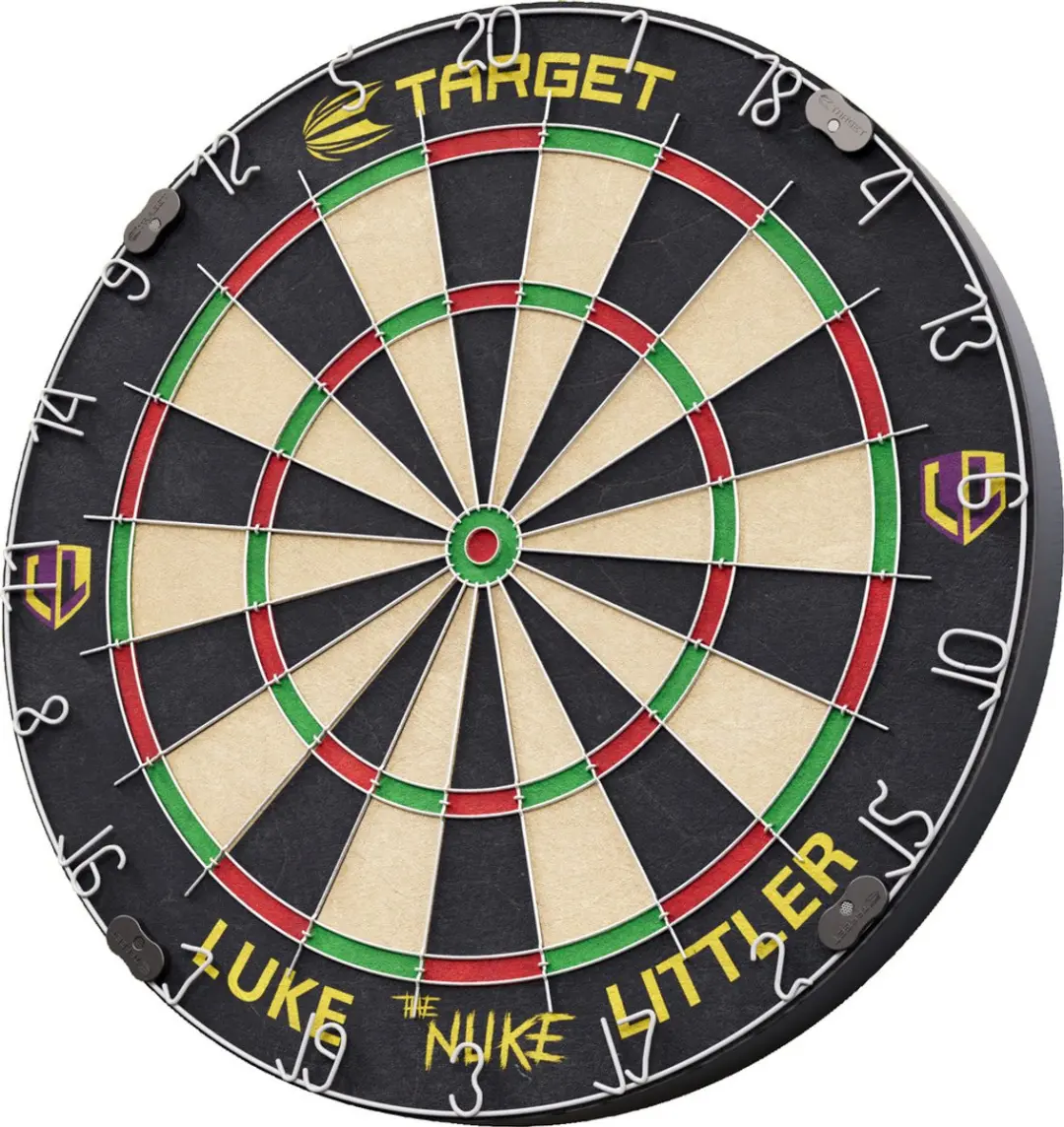 Target Luke Littler Dartbord Set 440021 - 6 Messing Pijlen 17g - Afrikaans Sisal