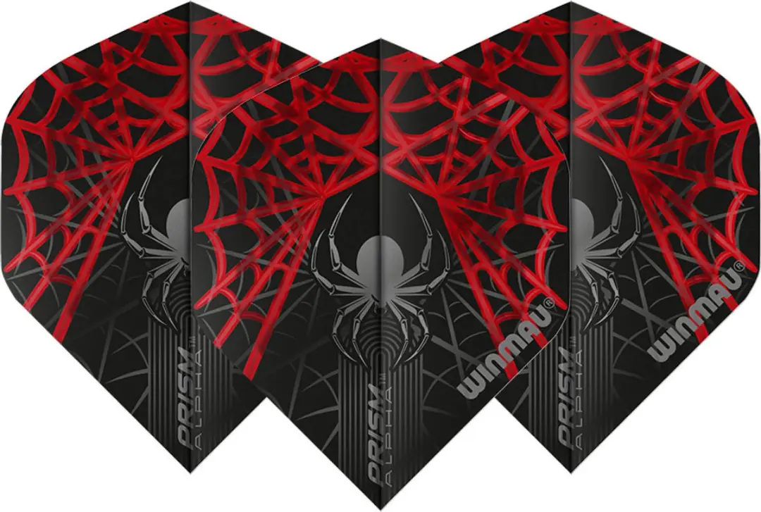 Winmau Prism Alpha Webster Dart Flights - 3 Stuks - Rood/Zwart