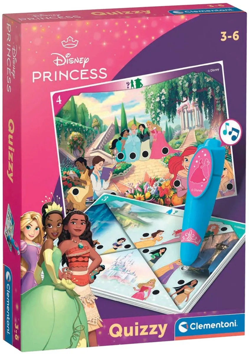 Clementoni Quizzy Disney Prinsessen Educatief Spel - 24 Kaarten - afbeelding 6 van 6