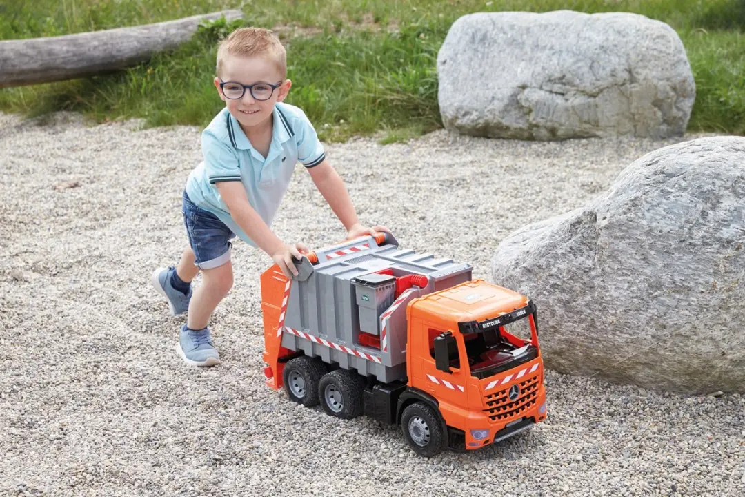 Lena Giga Trucks Vuilniswagen SM02168 - 71cm - Oranje