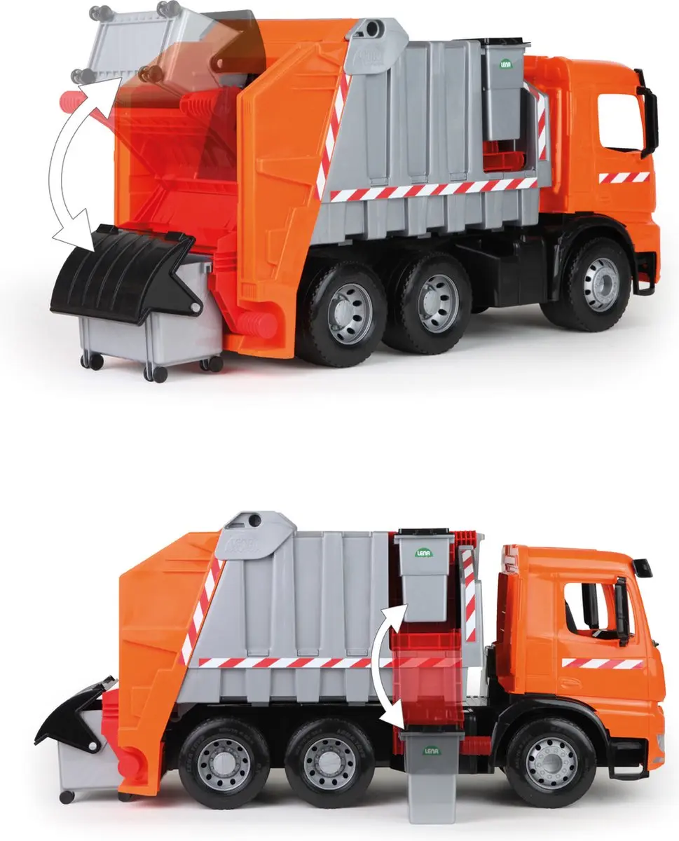 Lena Giga Trucks Vuilniswagen SM02168 - 71cm - Oranje