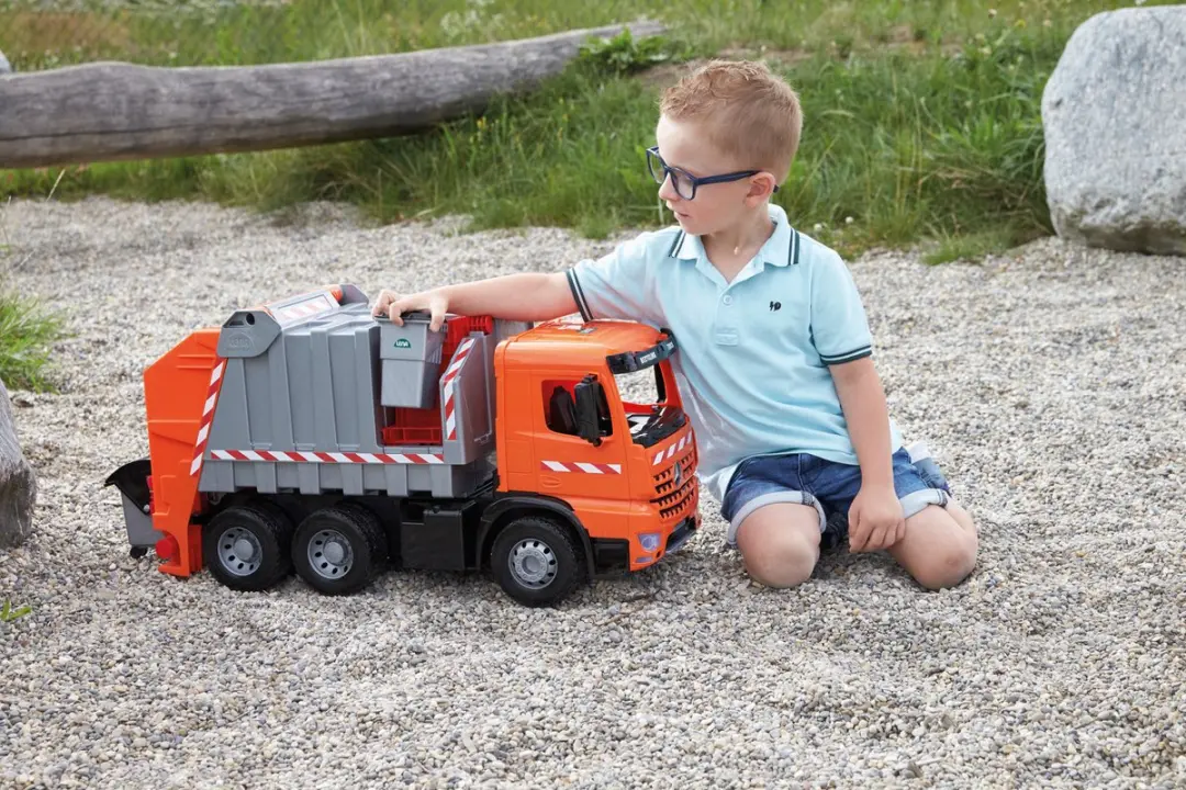 Lena Giga Trucks Vuilniswagen SM02168 - 71cm - Oranje