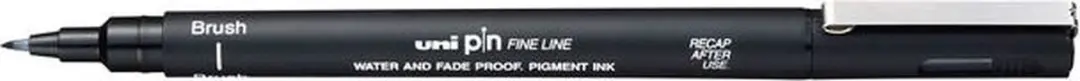 uni-ball PINBR-200(S) Penseelstift - Zwart - 12 Stuks