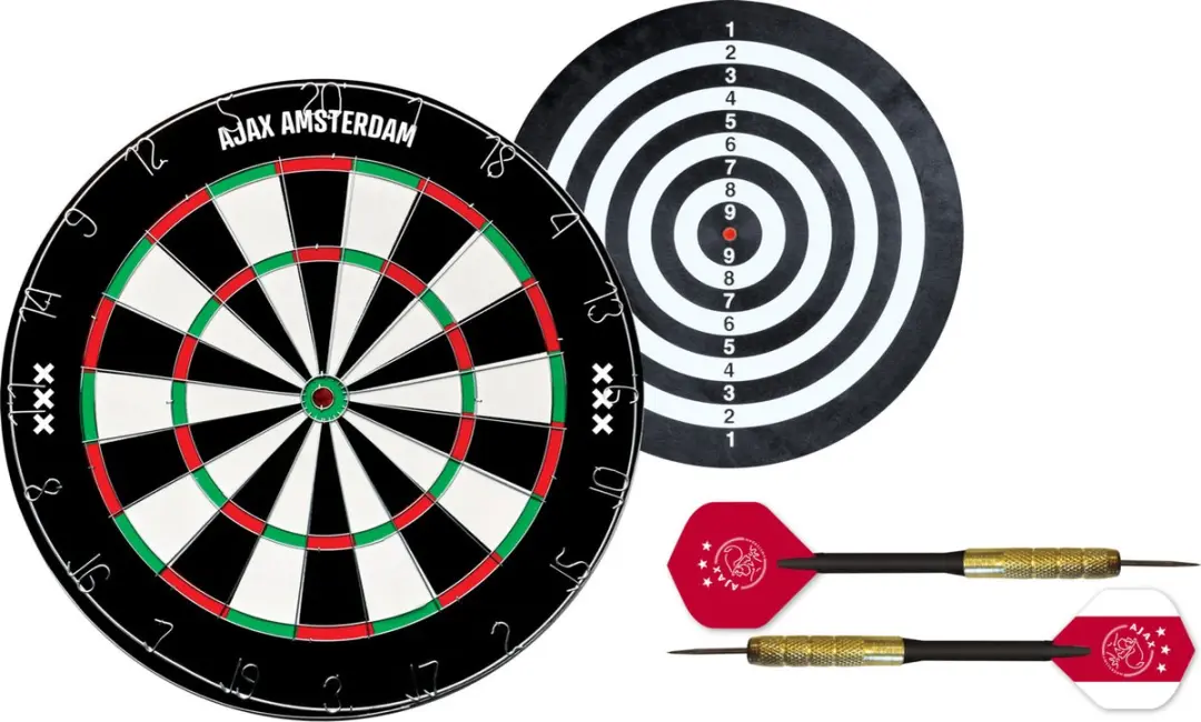 XQMax Ajax Flocked Dartbord 45cm - Dubbelzijdig