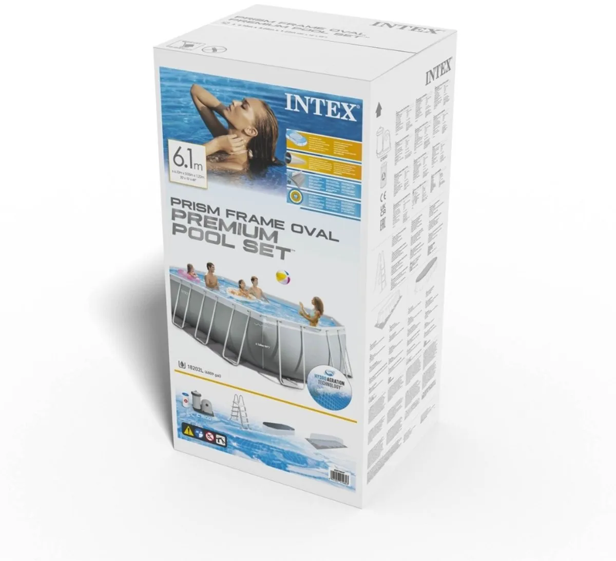 Intex Prism Frame 26798GN Opzetzwembad 610x305cm - Lichtgrijs