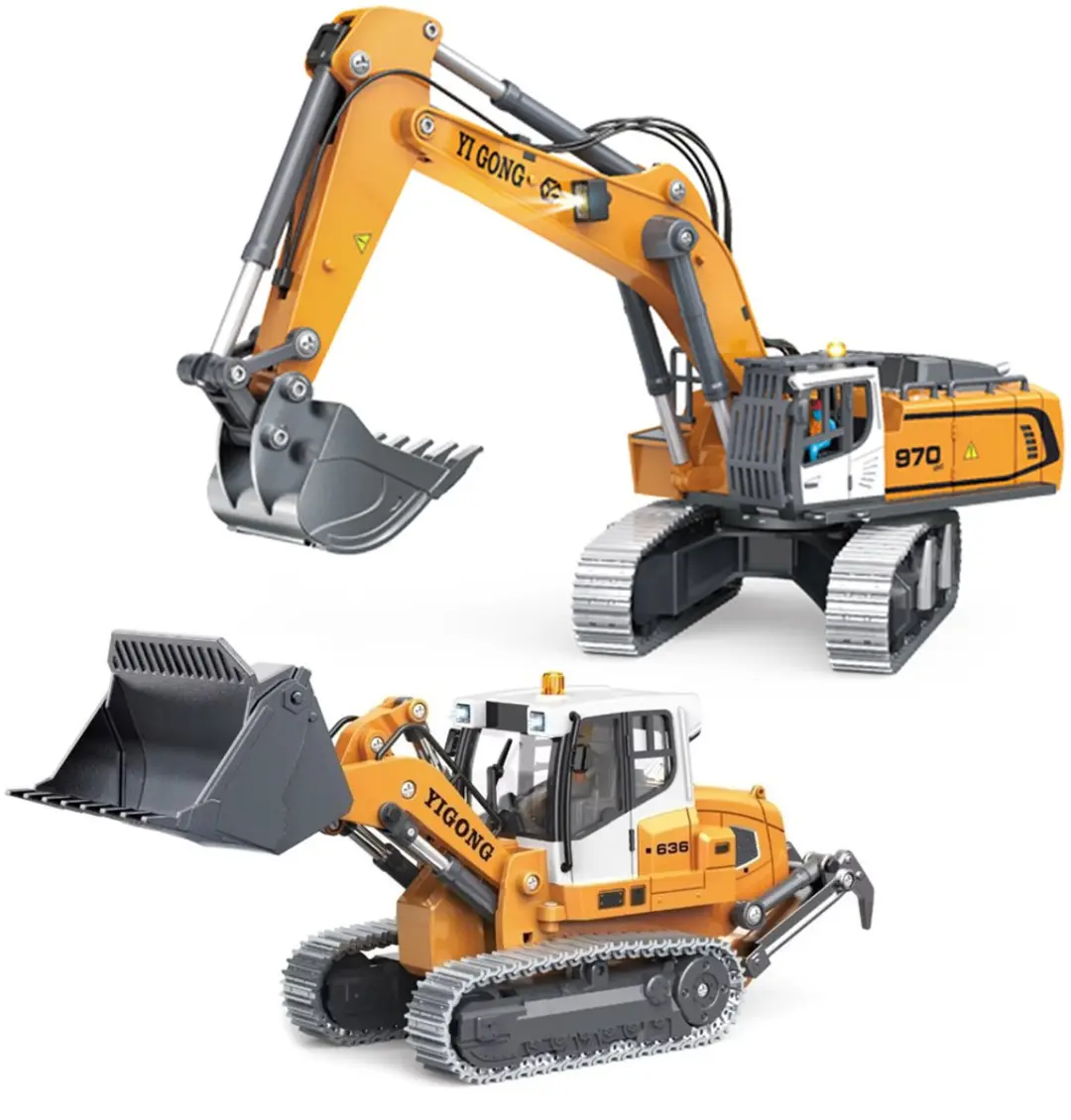 WLtoys RC Graafmachine 1:50 - Metalen Rupsbanden - 2.4 GHz