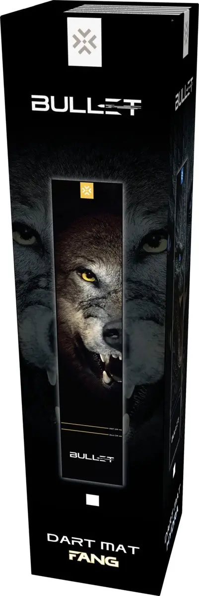 Bullet Carpet Fang Dartmat BT2200020 - 300x60cm - Zwart/Geel