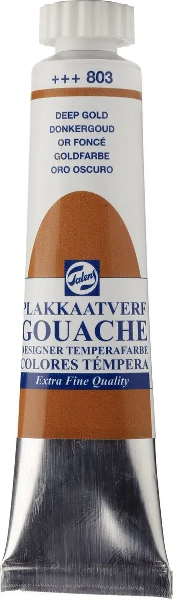 Talens Gouache Extra Fine Plakkaatverf 803 Donkergoud 20ml
