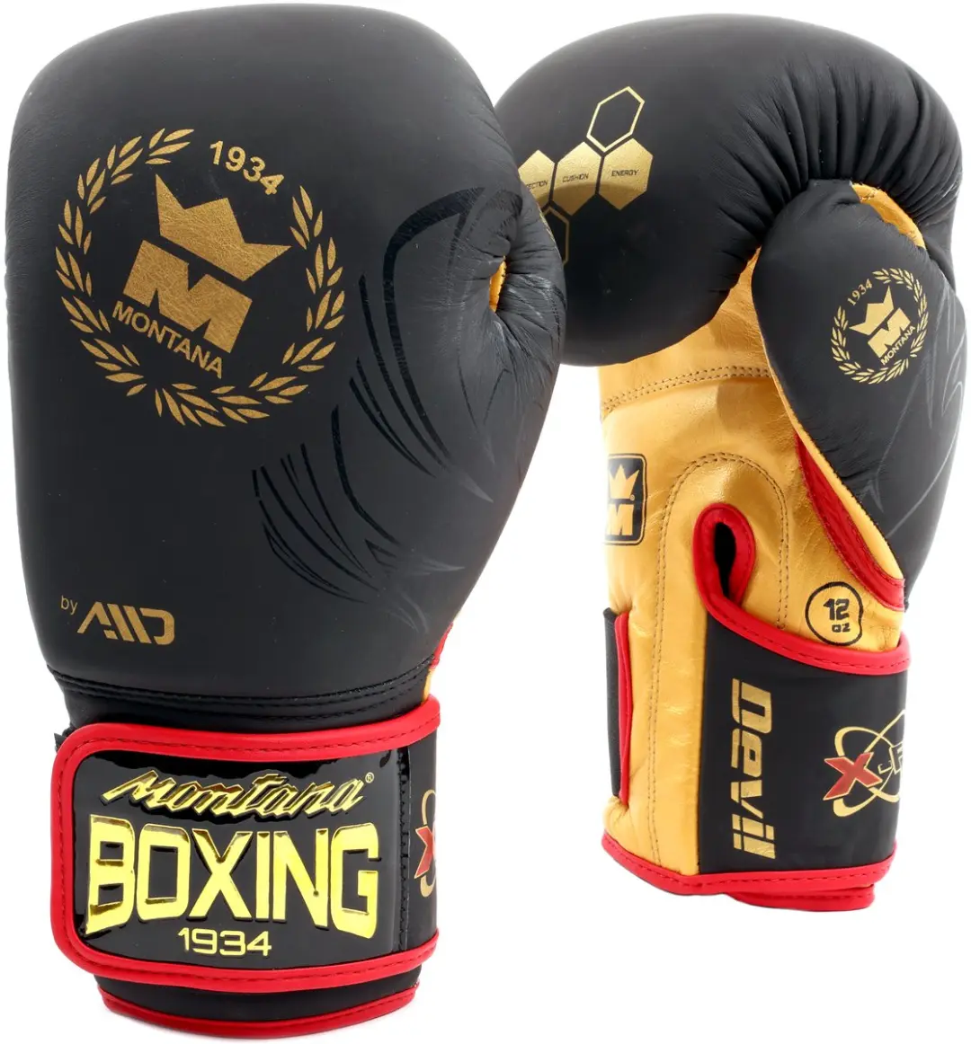 Montana Devil Bokshandschoenen 10 oz - Zwart/Phoenix