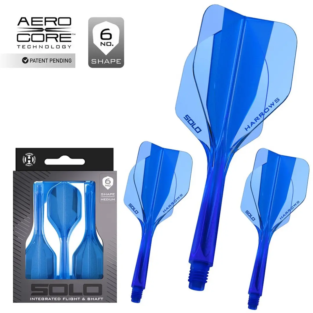 Harrows Solo Blue NO6 Dart Flights