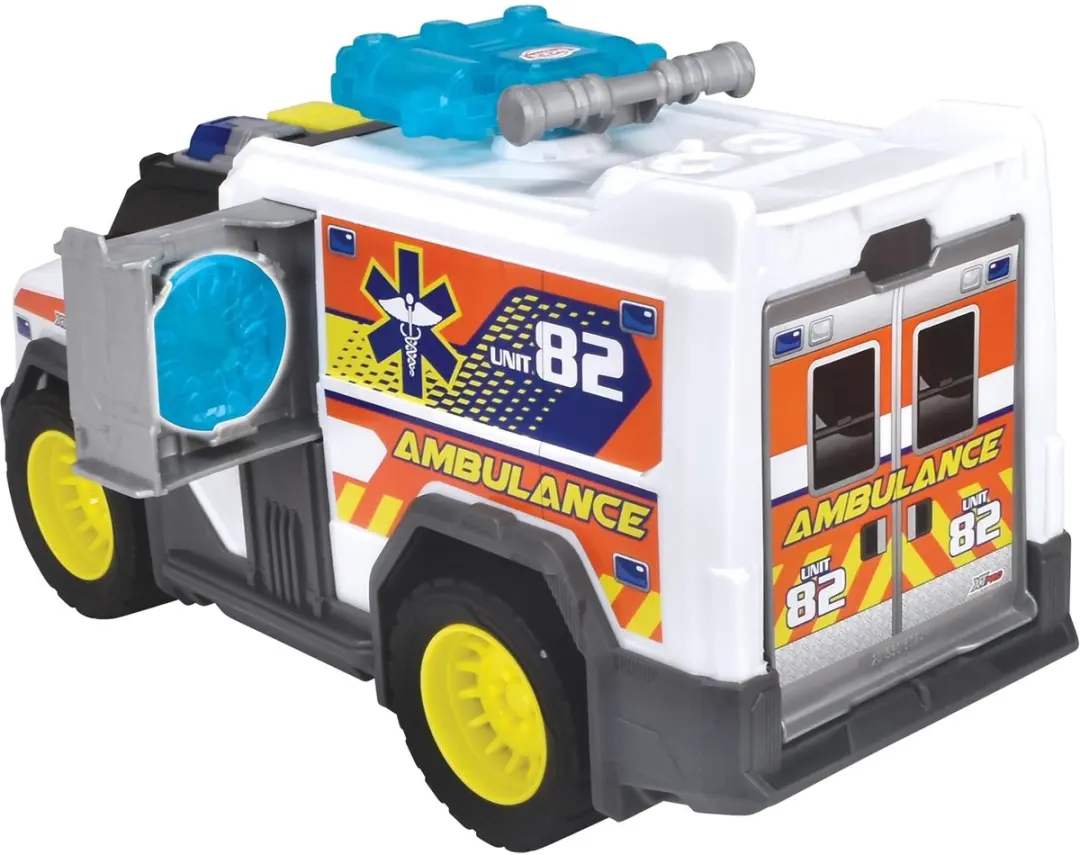 Dickie Toys Ambulance Licht & Geluid 203306024 - Wit/Zwart/Geel - afbeelding 6 van 6