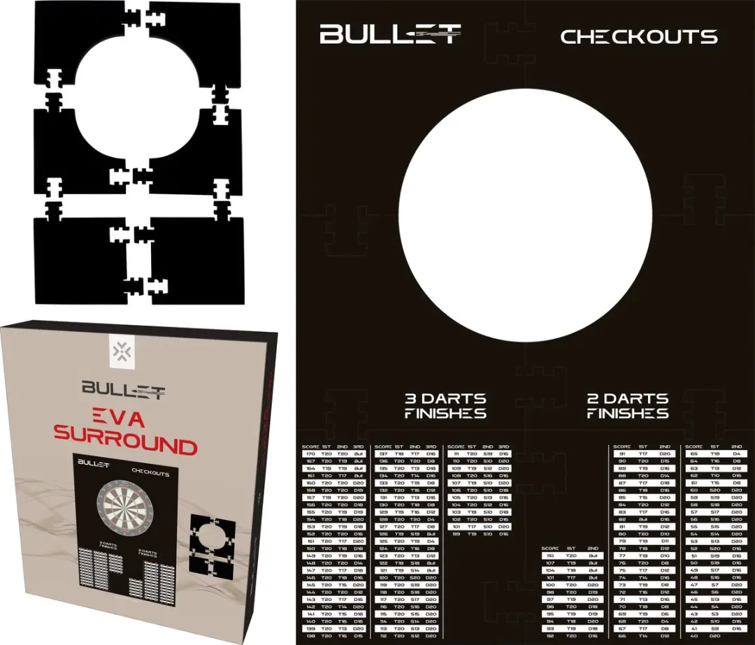 Bullet Dart Surround Puzzle Square - 6 Stuks - Zwart